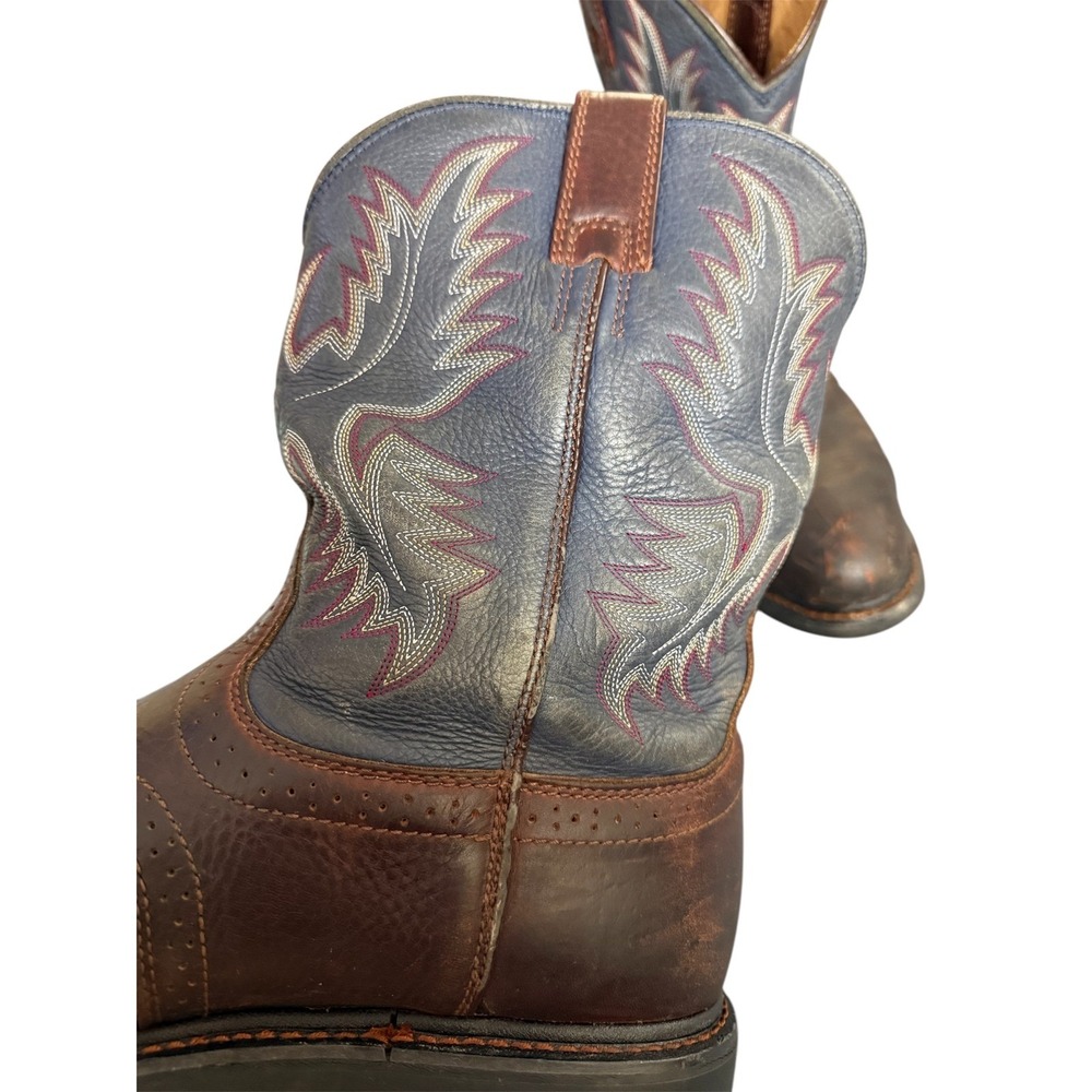 Ariat Steeled Toe Boot Cowboy Brown 12EE Used Workboots Slip Oil Resistant